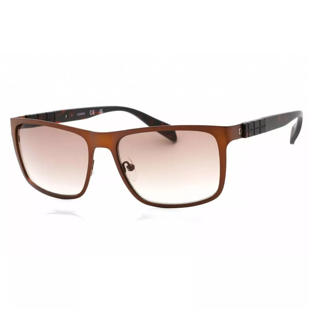 Guess Men's Brown Metal Sunglasses