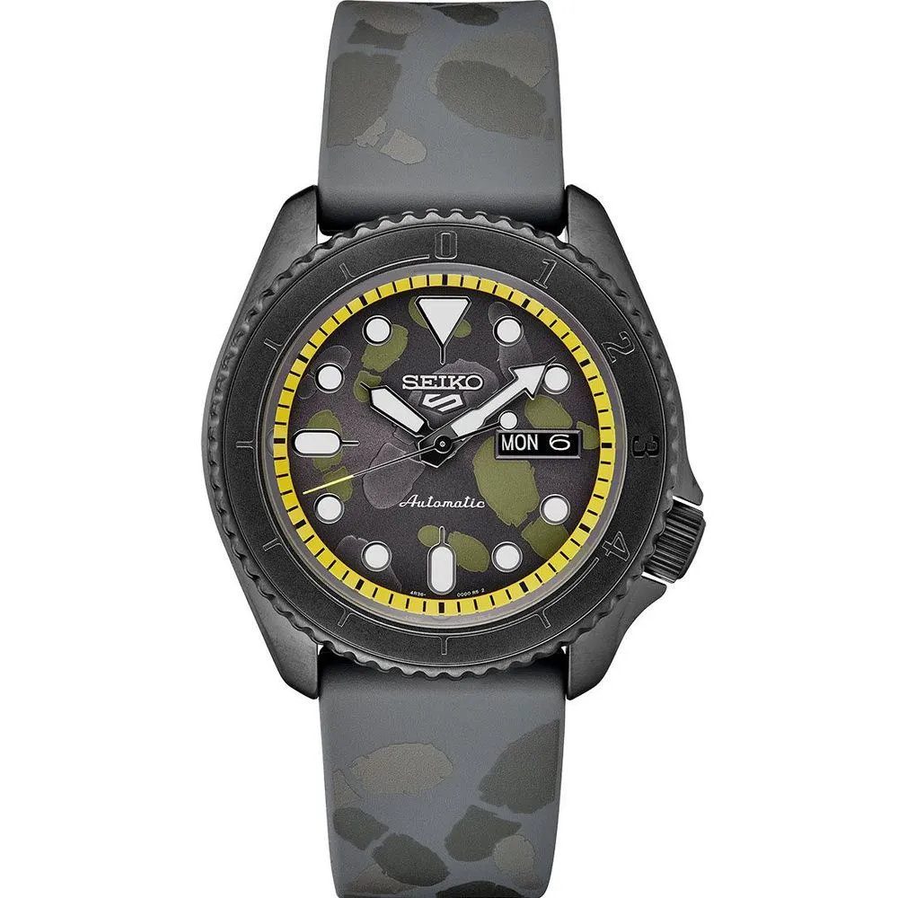 Seiko Men's Black Silicone Watch