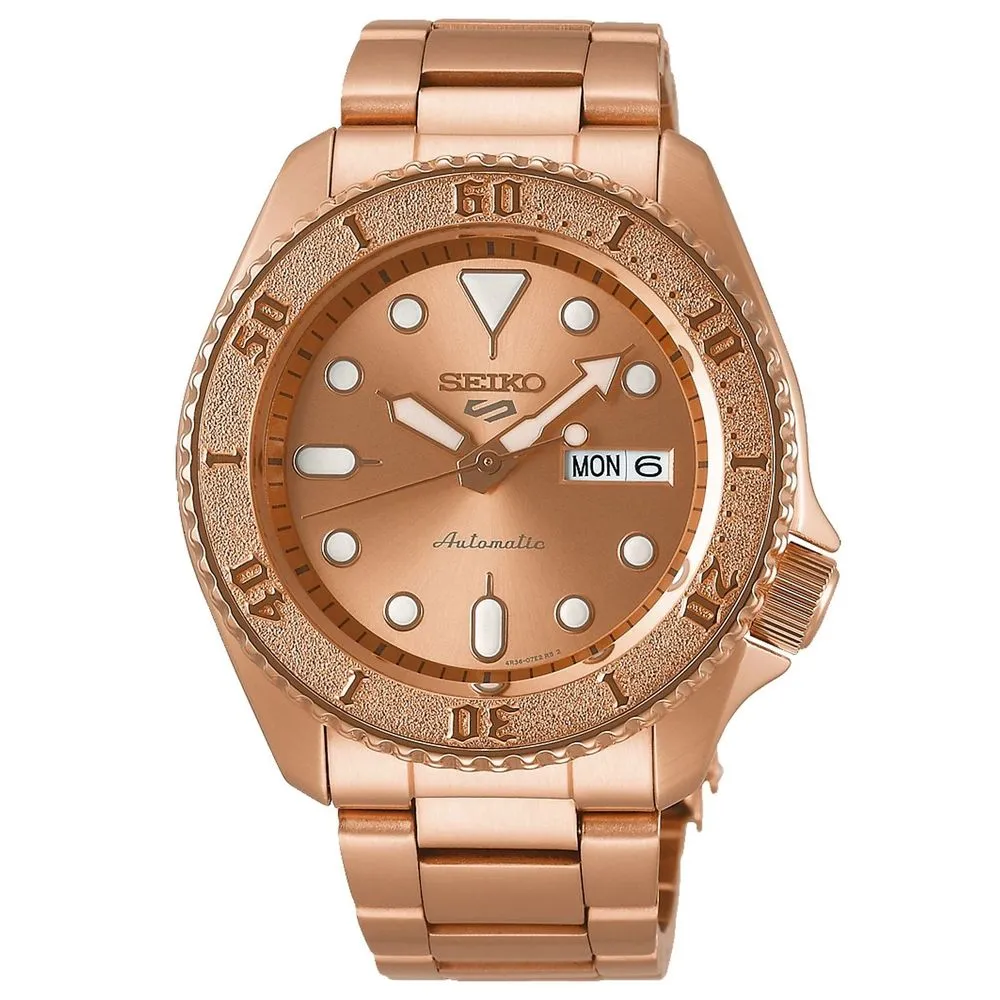 Seiko Men's Pink Stainless Steel Watch