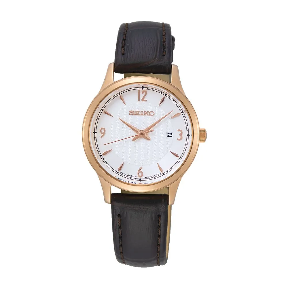 Seiko Women's Brown Leather Watch