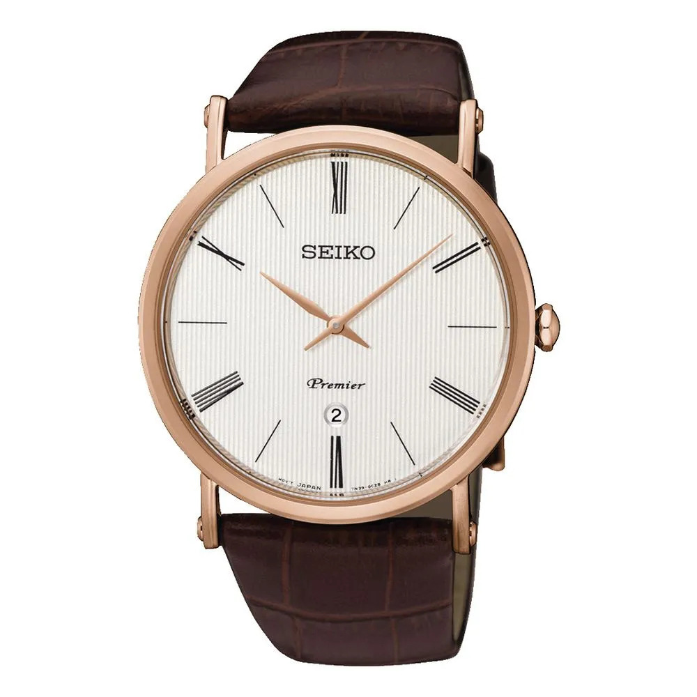 Seiko Men's Brown Leather Watch