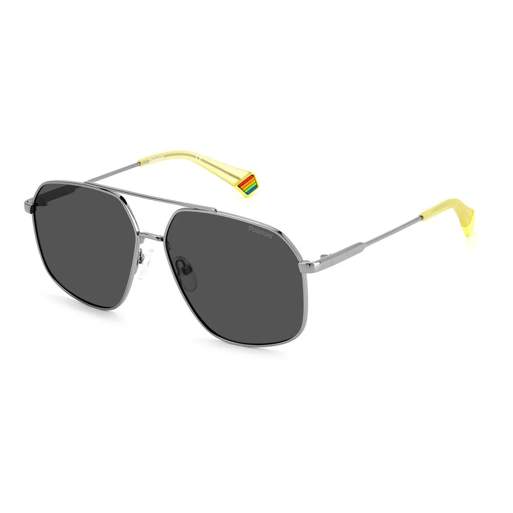 Polaroid Unisex Gray Stainless Steel Stainless Steel Sunglasses