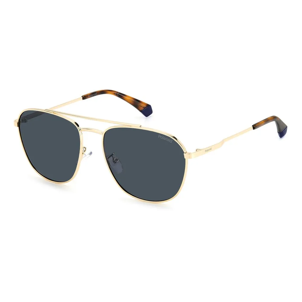 Polaroid Men's Gold Stainless Steel Sunglasses