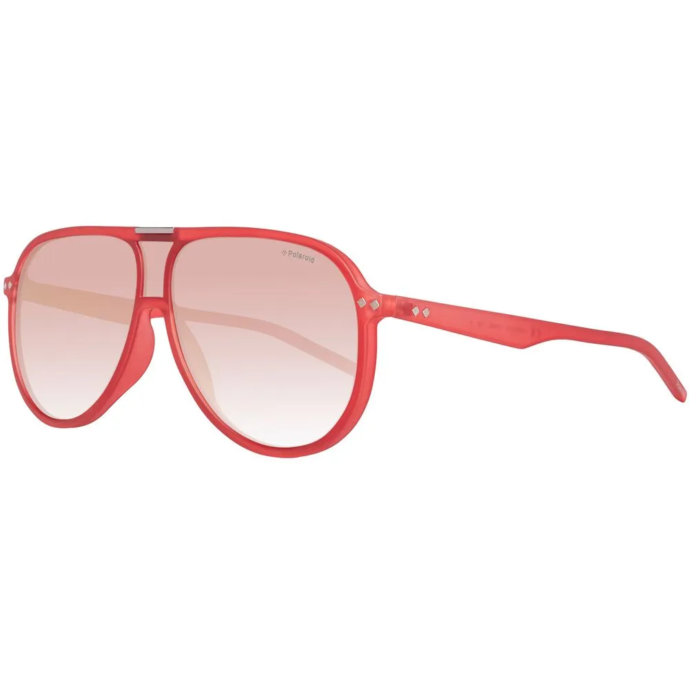Polaroid Unisex Red Acetate Sunglasses