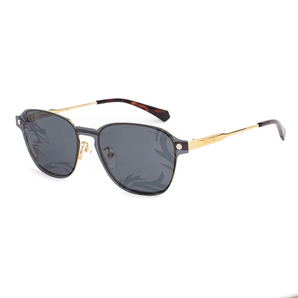 Polaroid Unisex Gold Metal Sunglasses