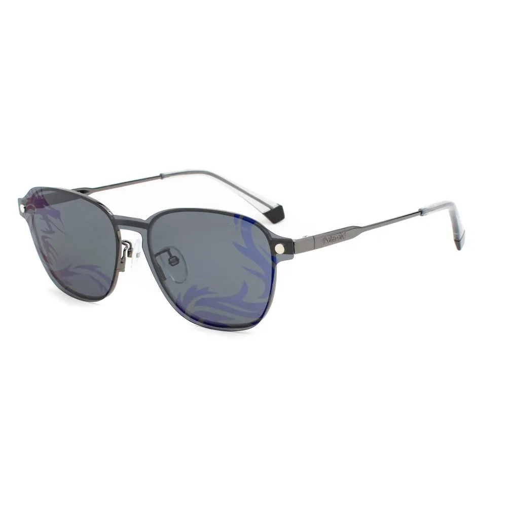 Polaroid Unisex Silver Metal Sunglasses