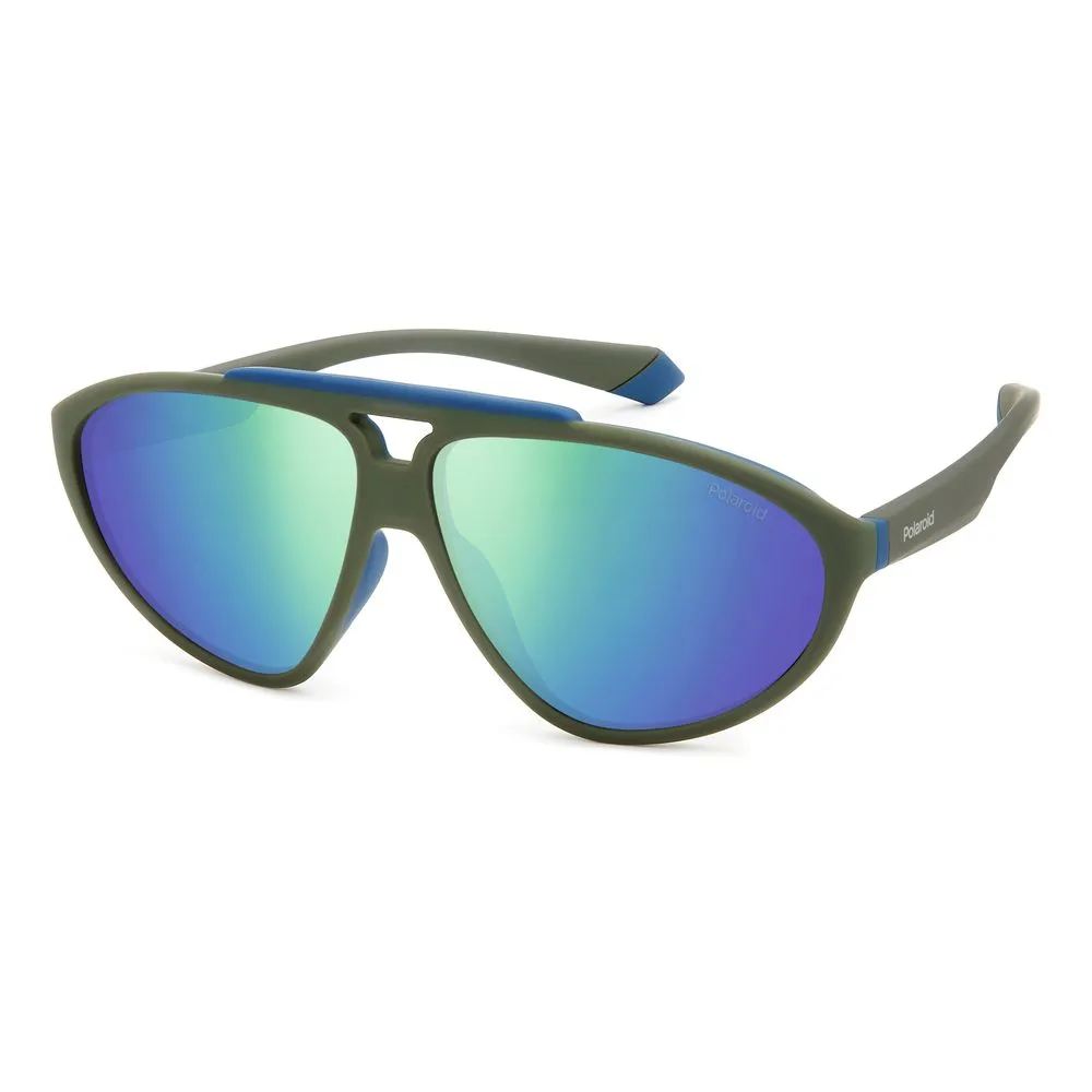 Polaroid Unisex Green Rubber Sunglasses