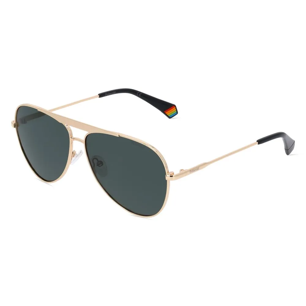 Polaroid Unisex Gold Metal Sunglasses