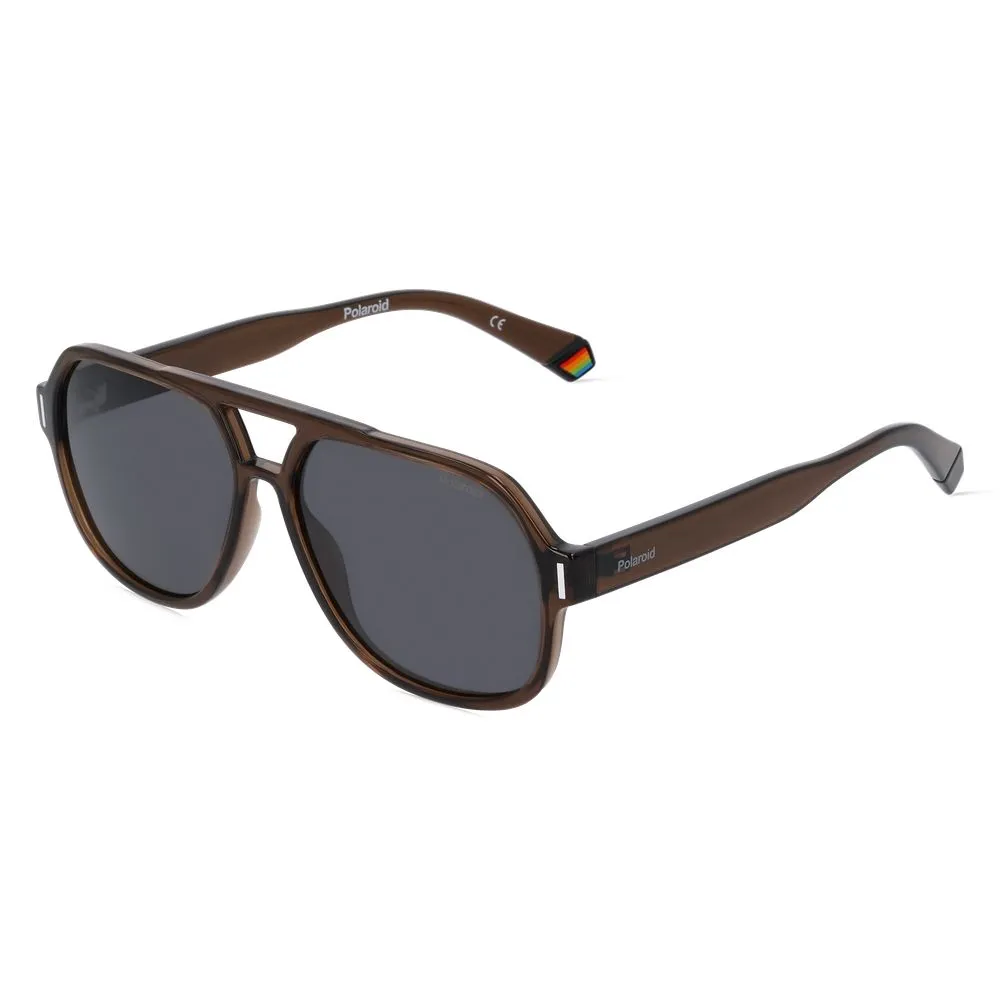 Polaroid Unisex Brown Resin Sunglasses