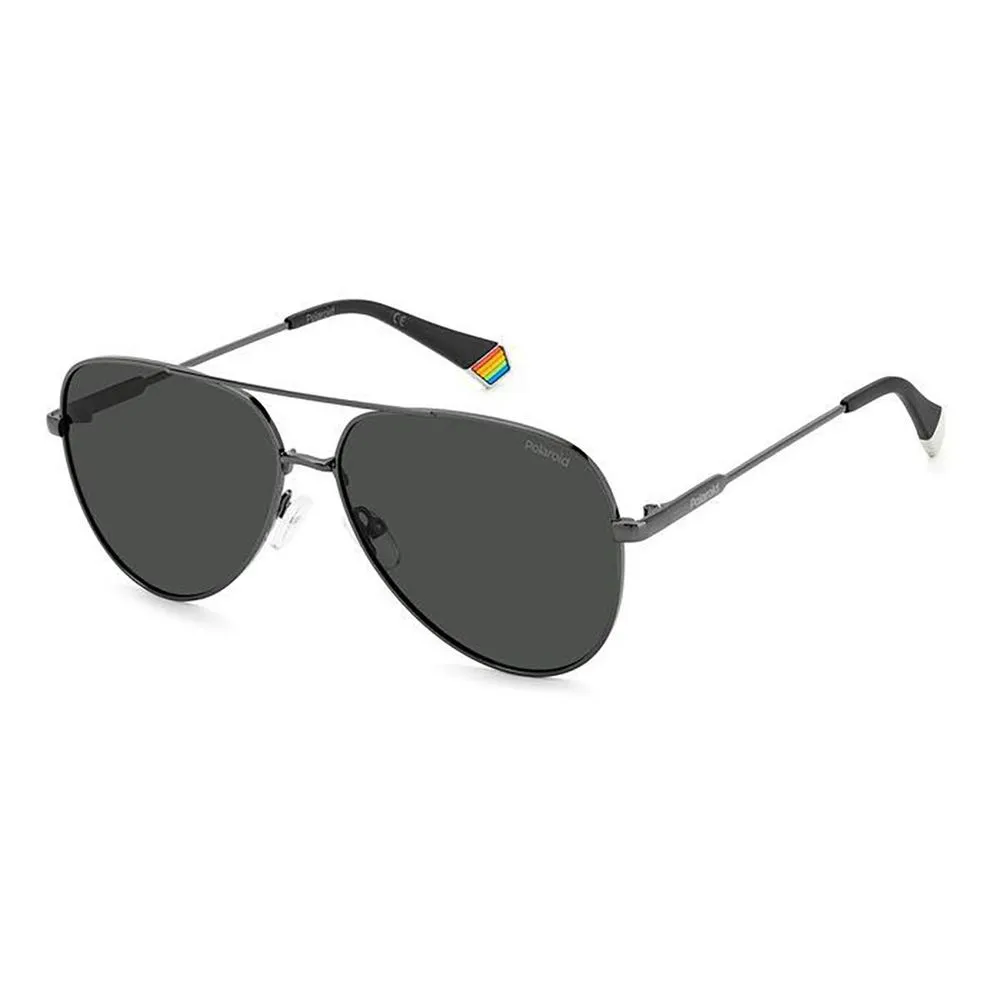 Polaroid Unisex Gray Metal Sunglasses