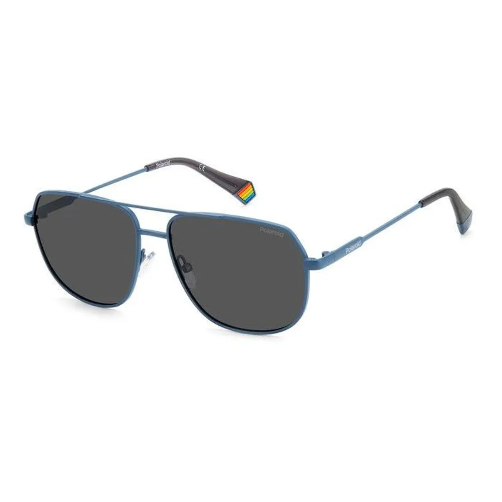 Polaroid Unisex Blue Metal Sunglasses