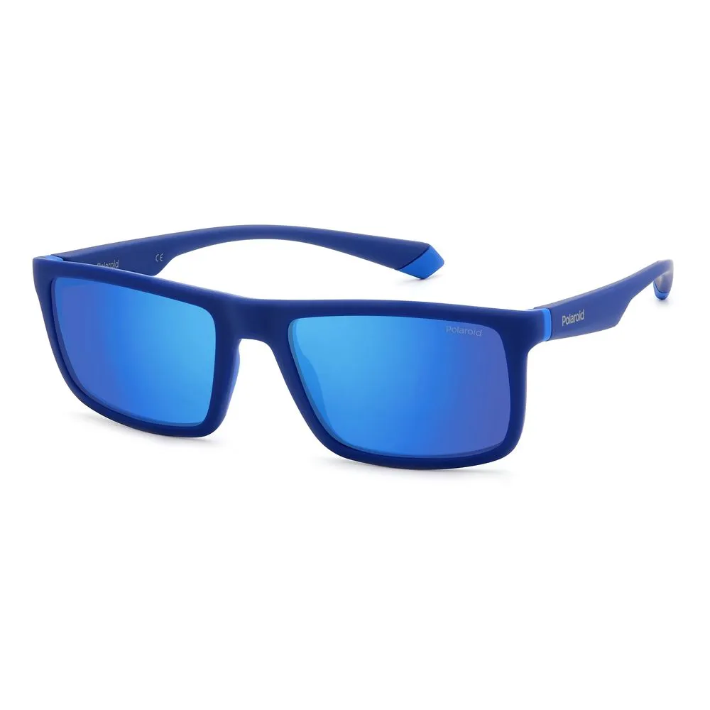 Polaroid Men's Blue Rubber Sunglasses