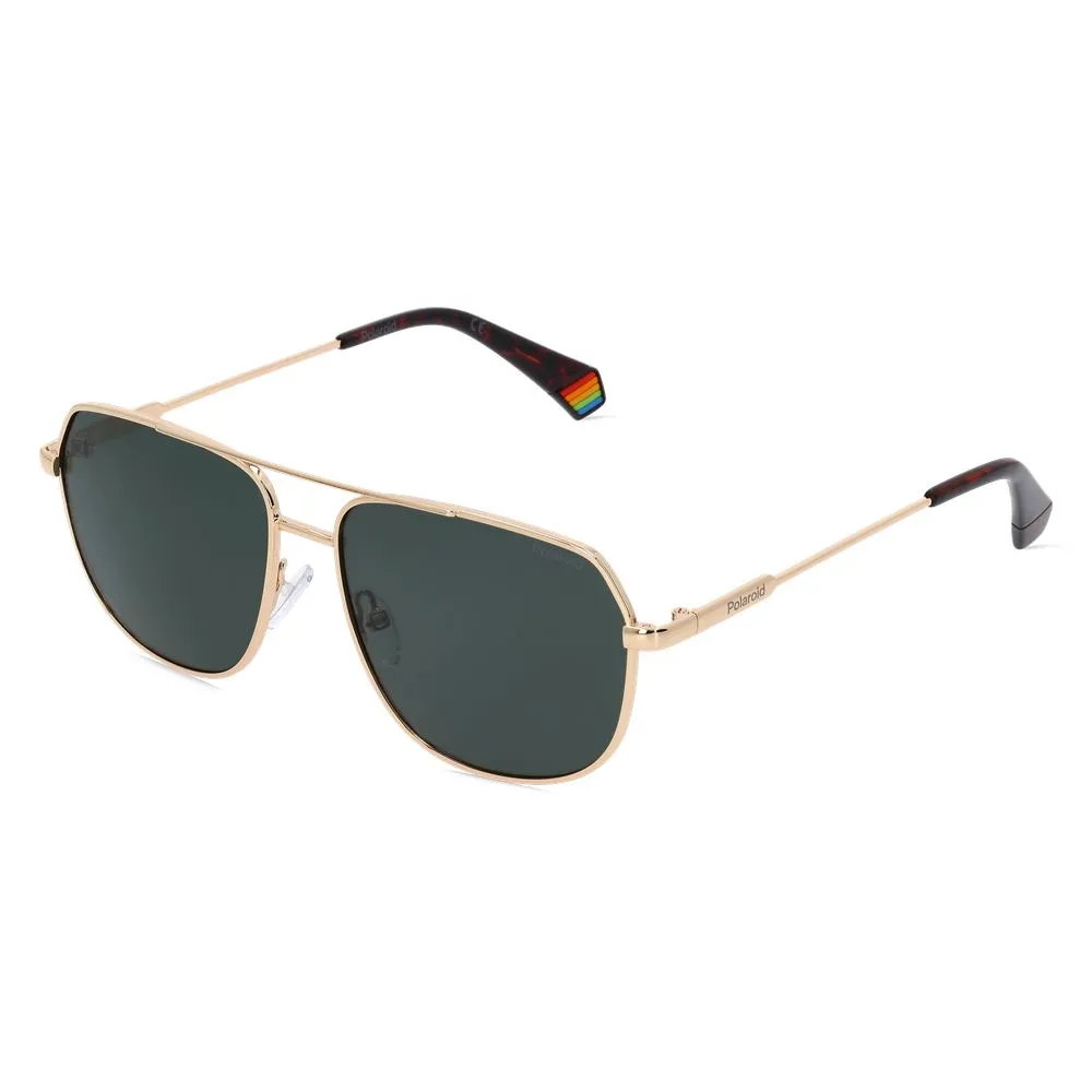 Polaroid Unisex Gold Metal Sunglasses
