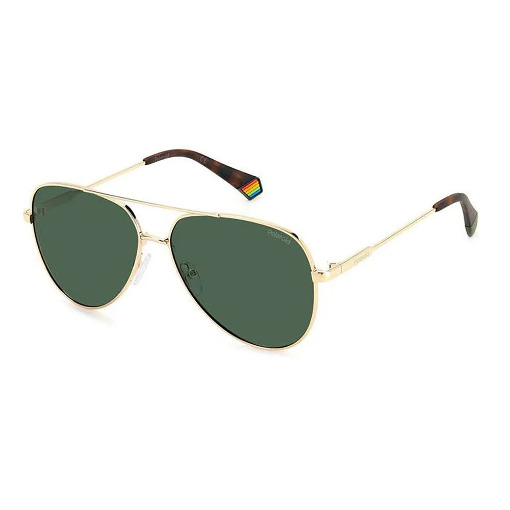 Polaroid Unisex Gold Metal Sunglasses