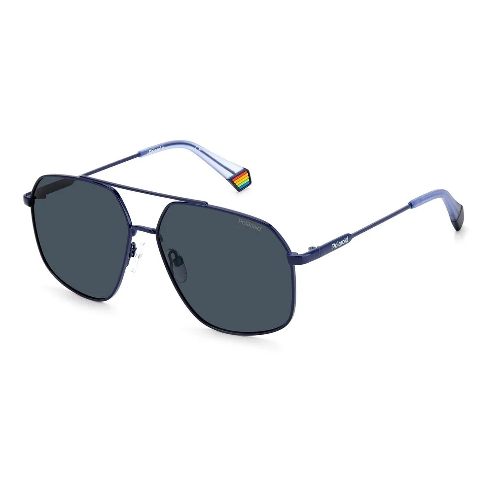 Polaroid Unisex Blue Stainless Steel Sunglasses