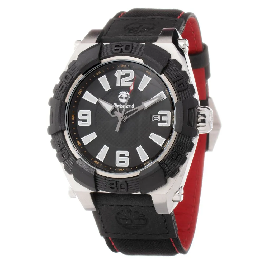 Timberland Men's Black Leather Watch