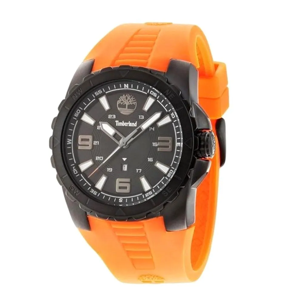 Timberland Men's Orange Silicone Watch