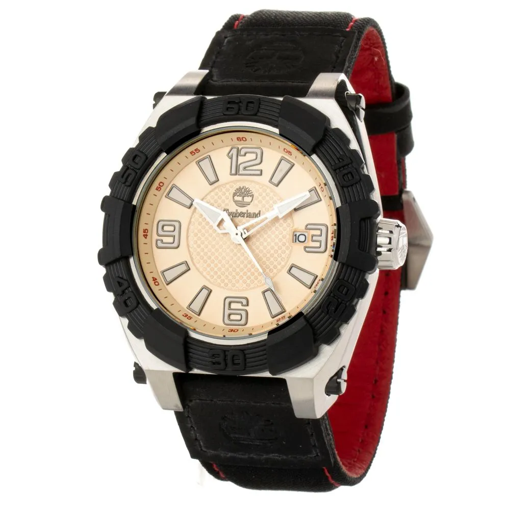 Timberland Men's Black Leather Watch