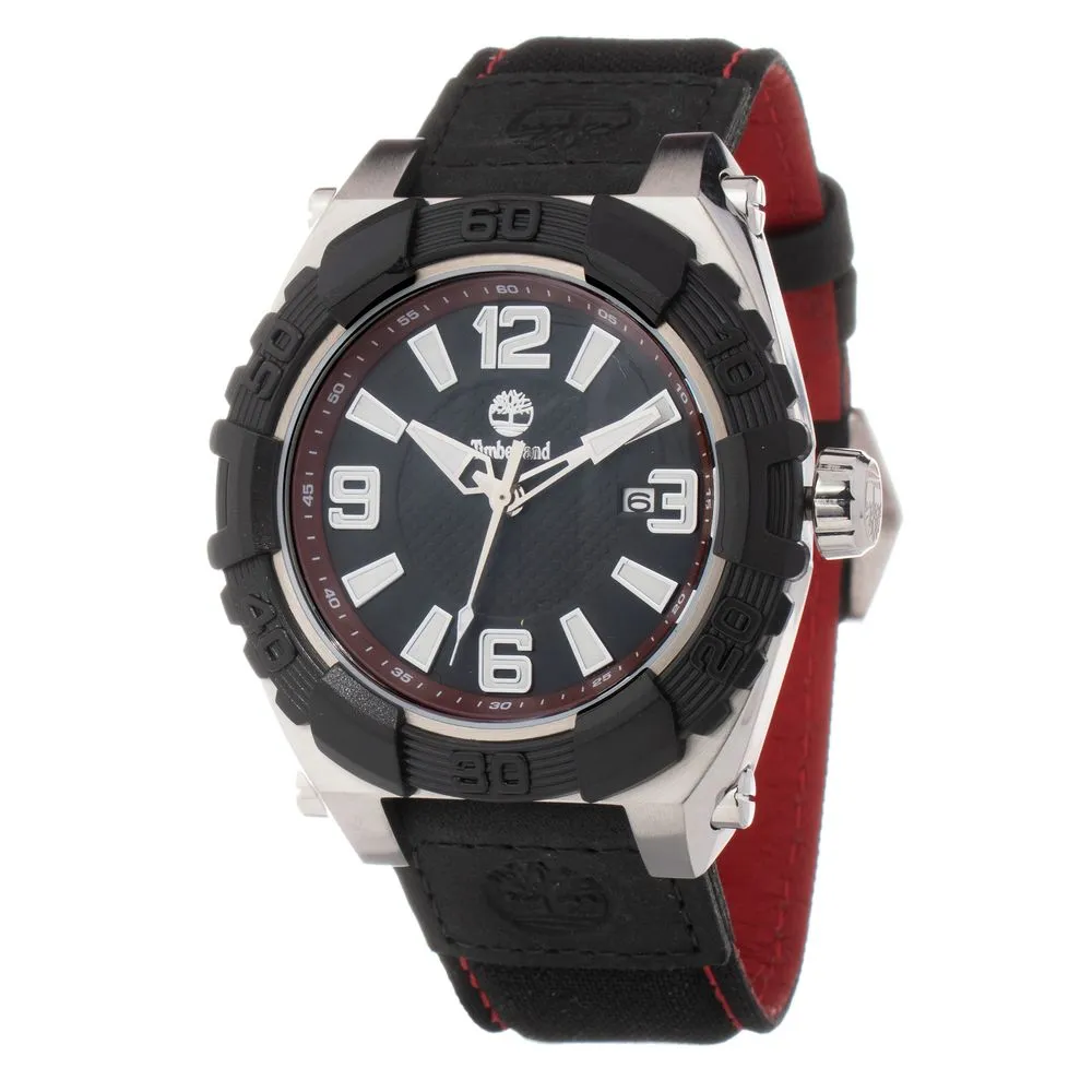 Timberland Men's Black Leather Watch