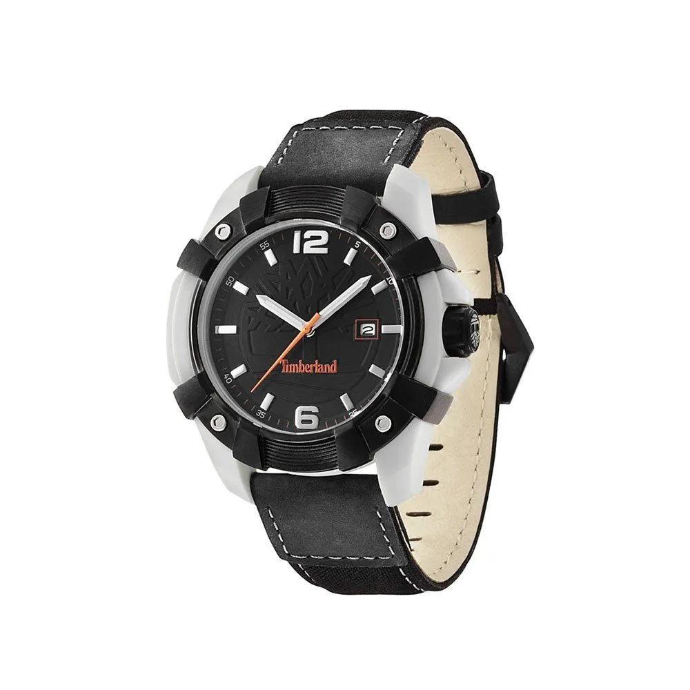 Timberland Men's Black Leather Watch