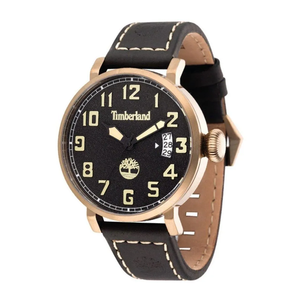 Timberland Men's Black Leather Watch