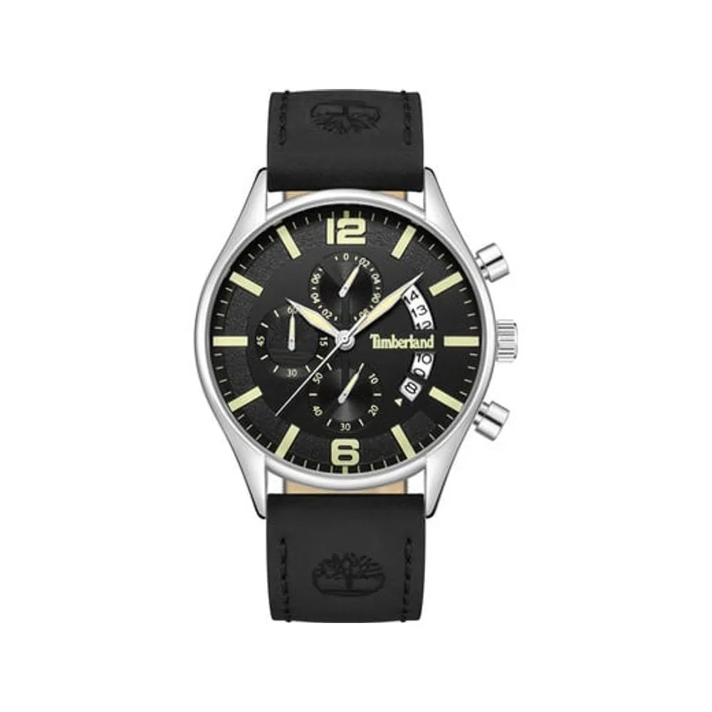 Timberland Men's Black Leather Watch