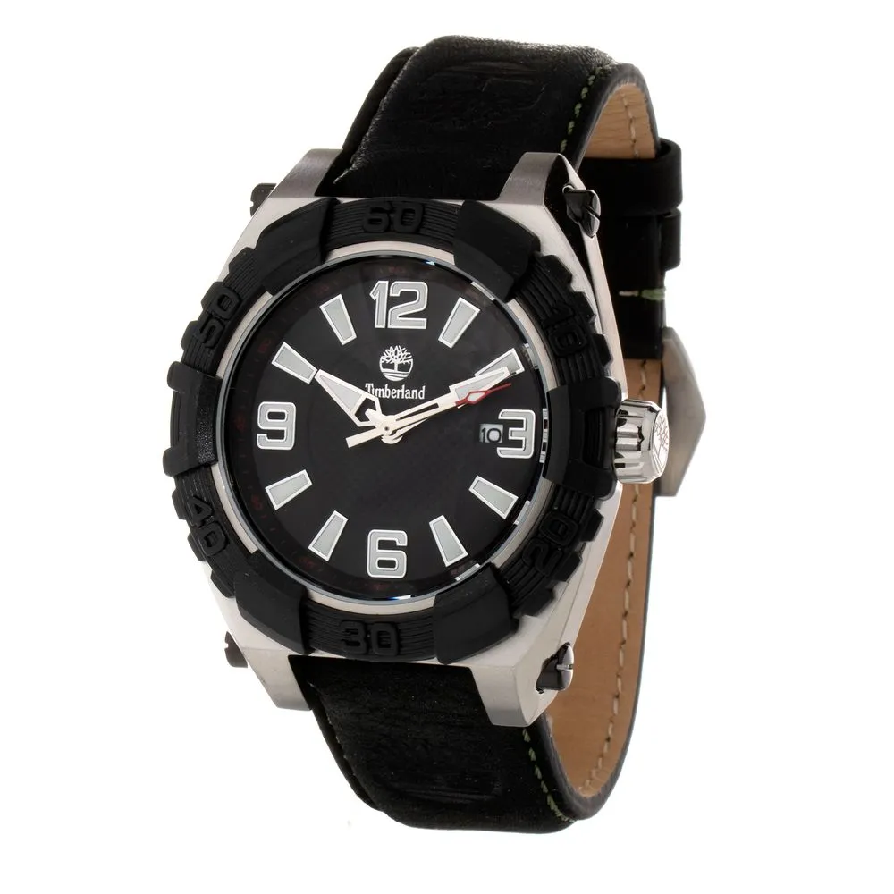 Timberland Men's Black Leather Watch