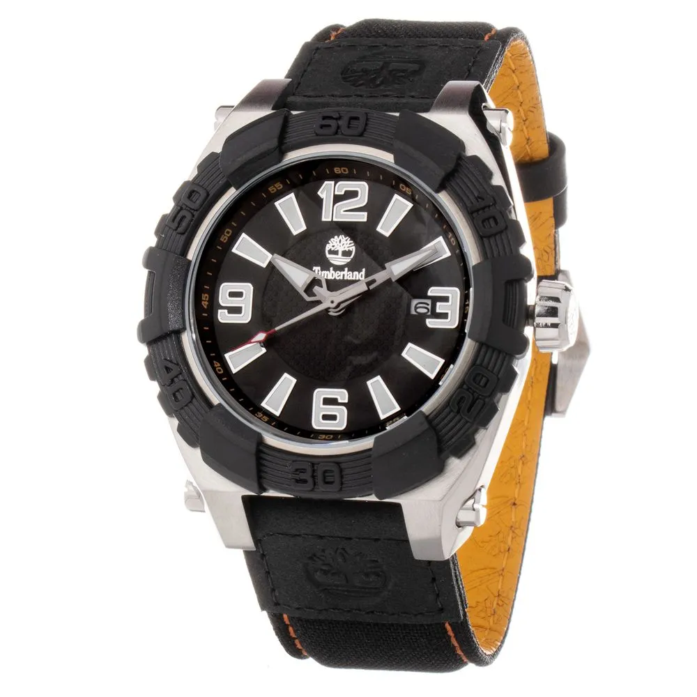 Timberland Men's Black Leather Watch