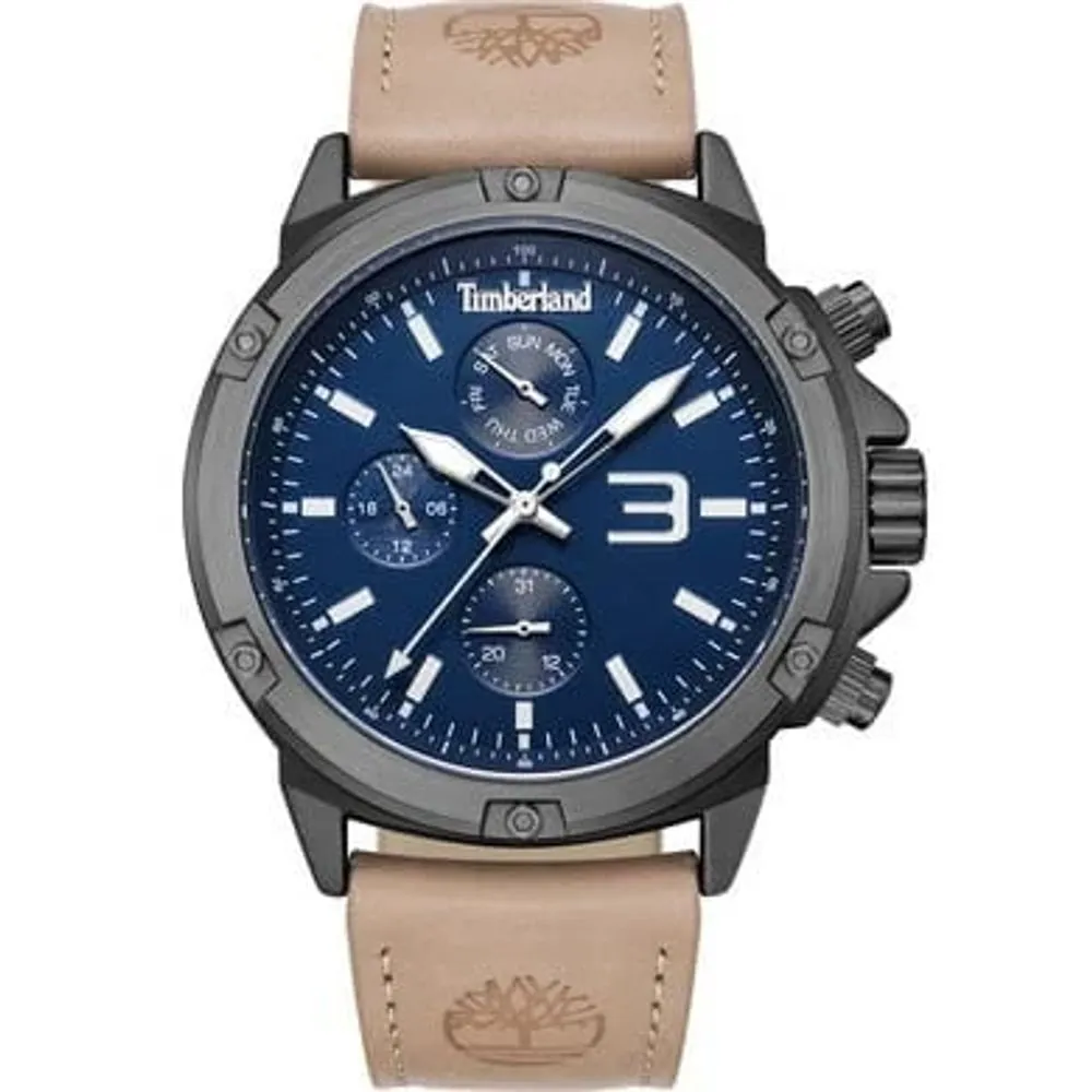 Timberland Men's Beige Leather Watch