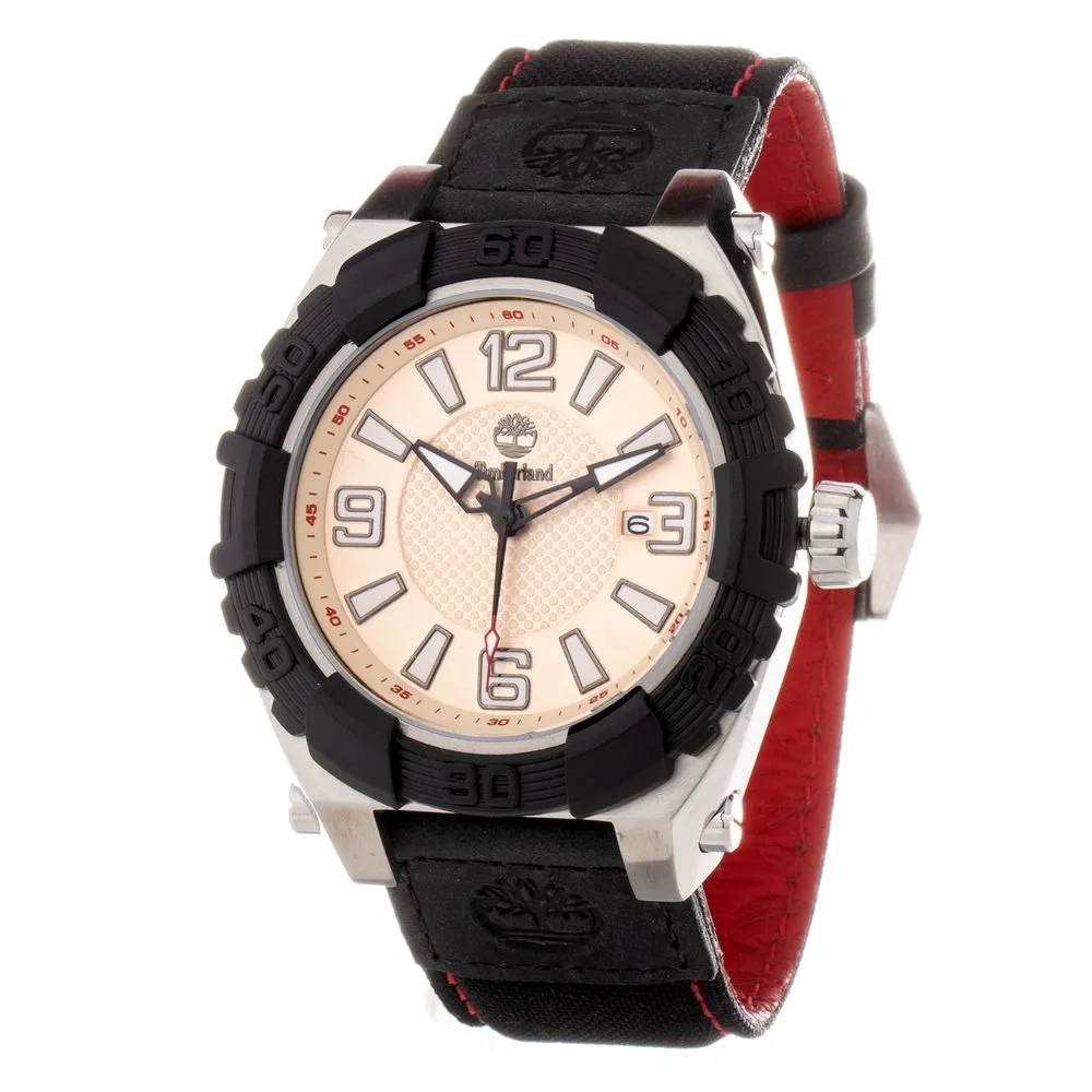 Timberland Men's Black Leather Watch