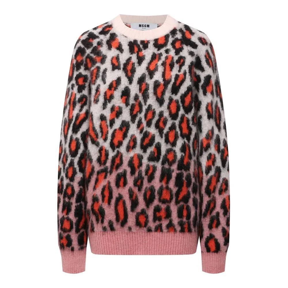 MSGM Women's Multicolor Cotton Sweater