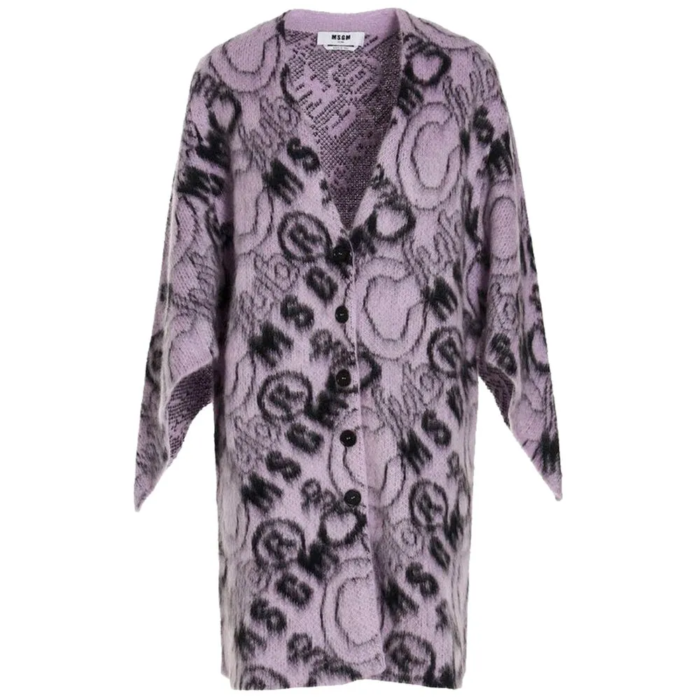 MSGM Women's Purple Acrylic Dress