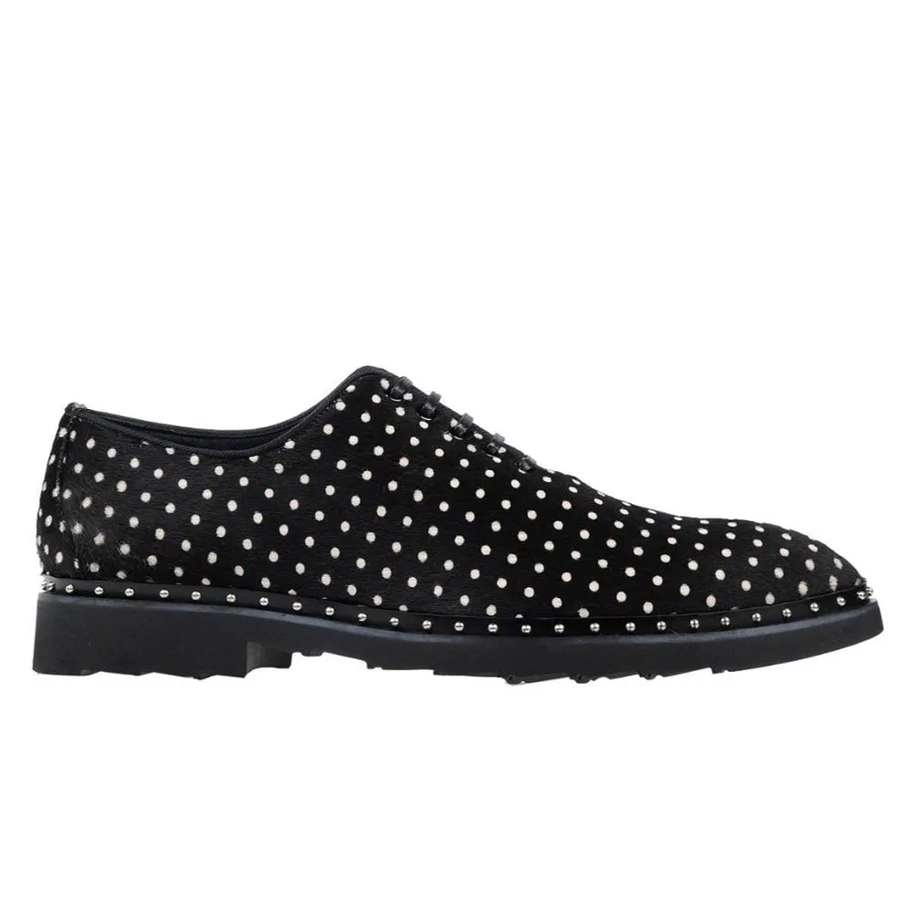 Dolce & Gabbana Men's Black Vitellino Con Pelo Formal