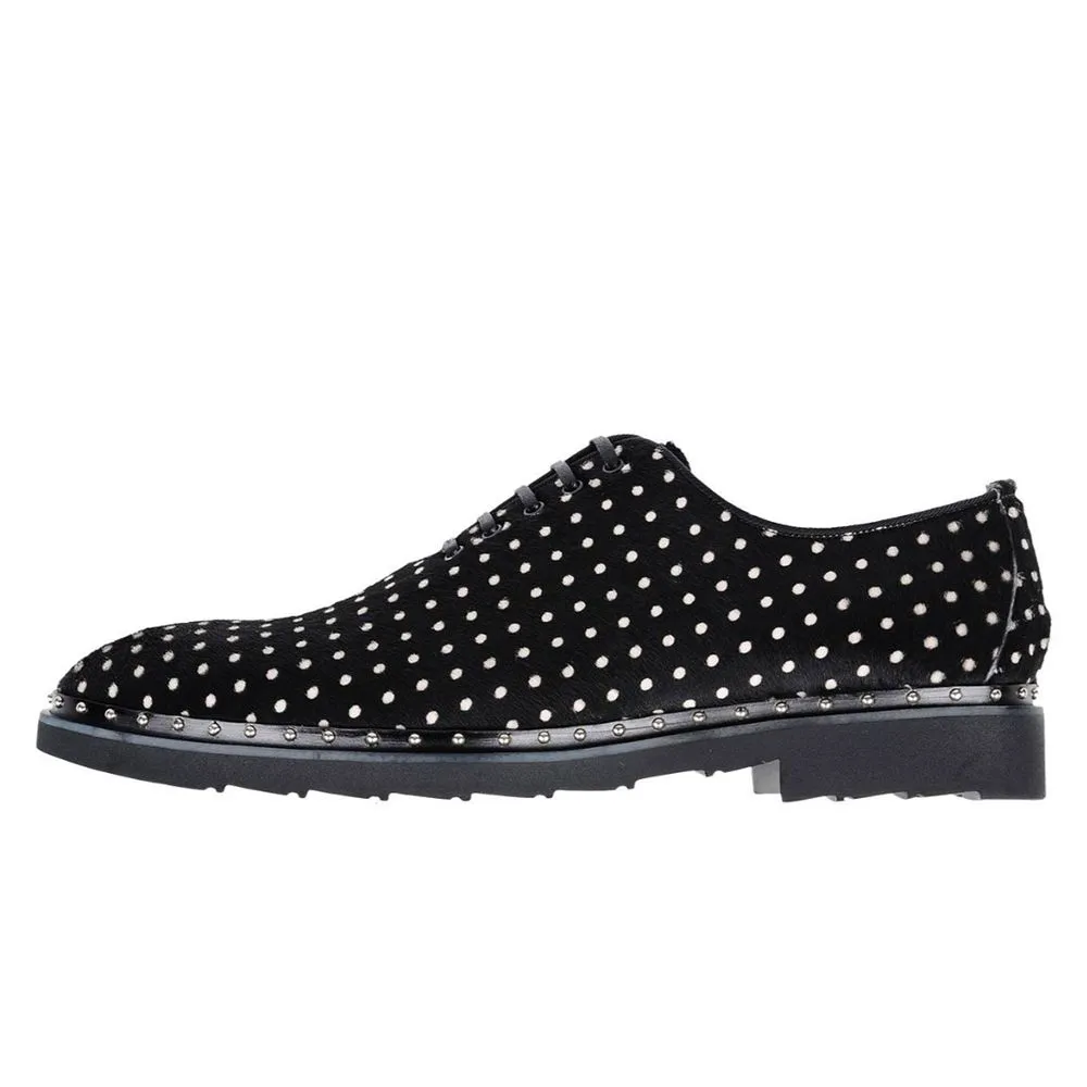 Dolce & Gabbana Men's Black Vitellino Con Pelo Formal