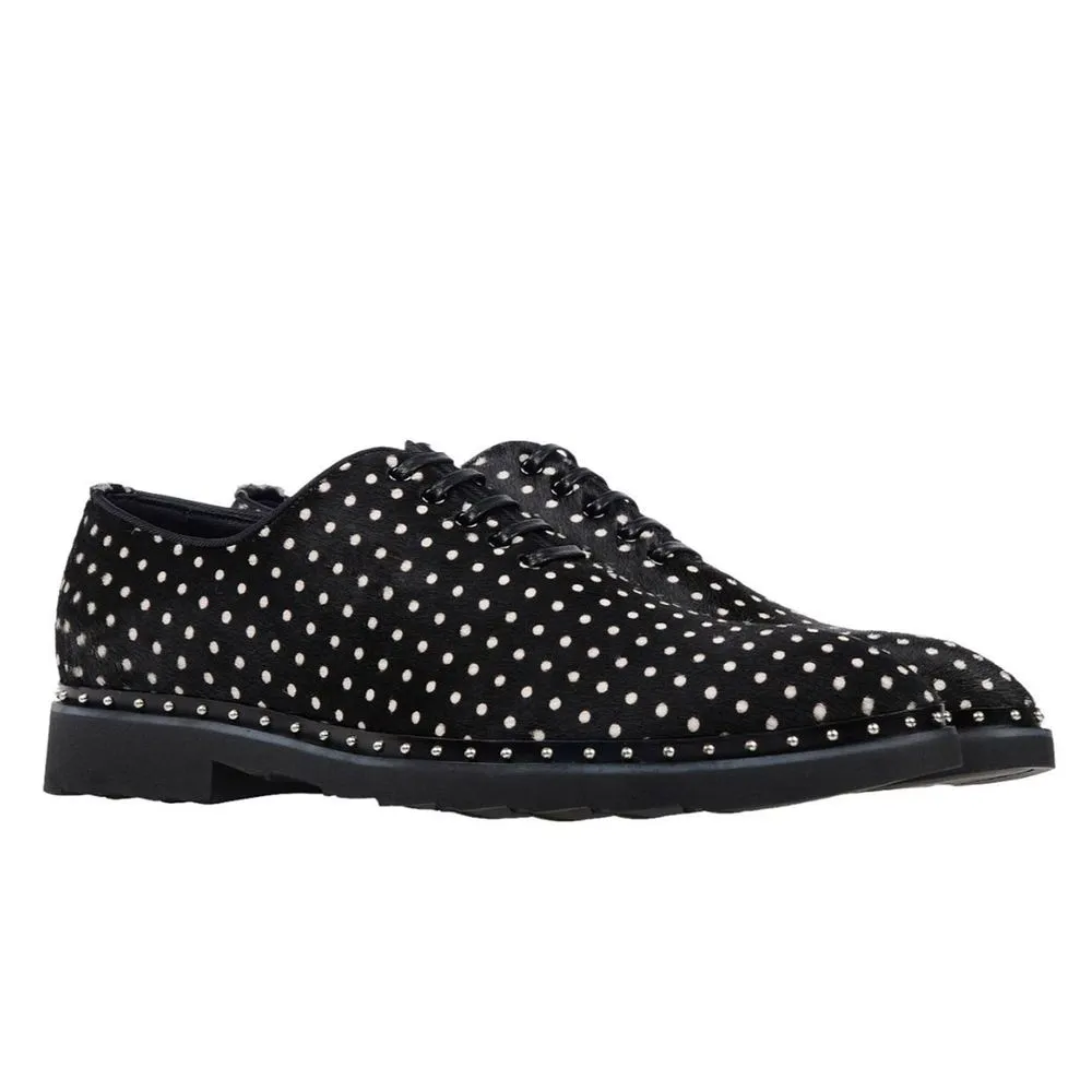 Dolce & Gabbana Men's Black Vitellino Con Pelo Formal