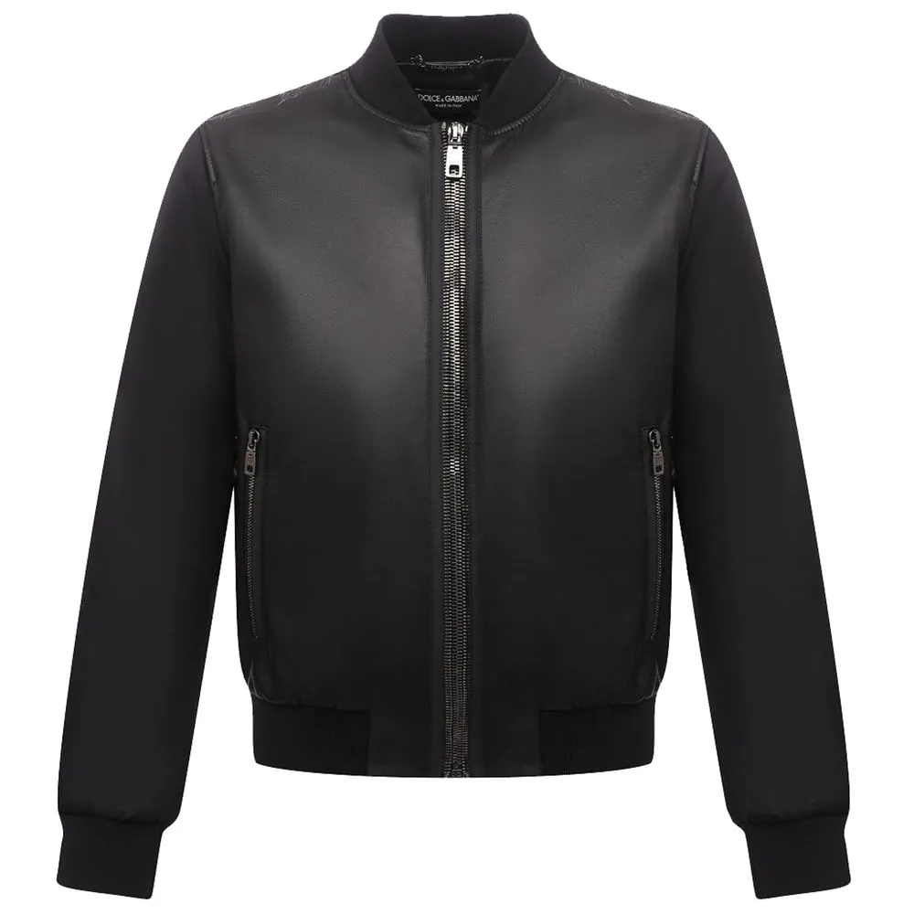 Dolce & Gabbana Men's Black Leather Di Lambskin Jacket