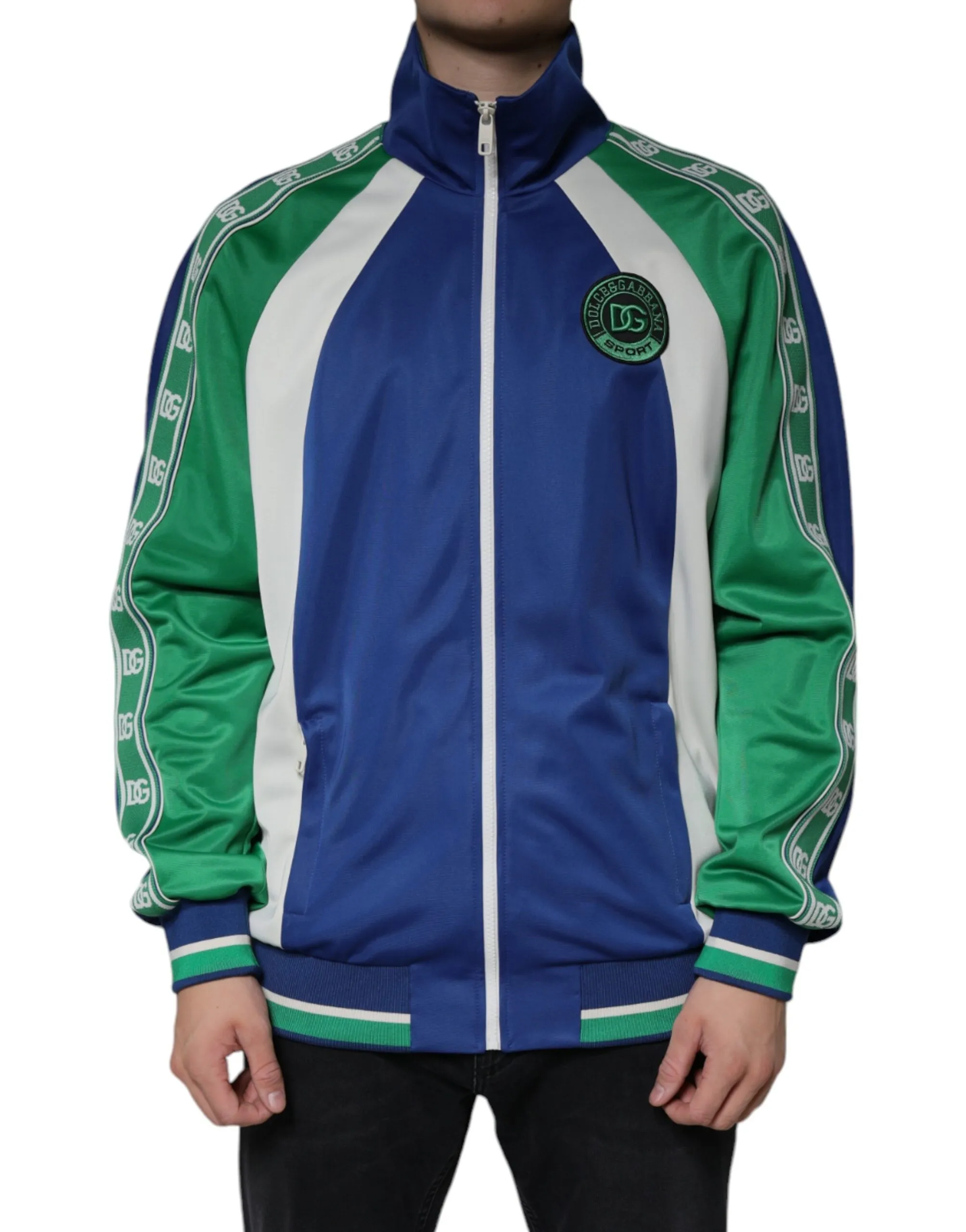 Dolce & Gabbana Men's Multicolor Polyester Full Zip Bomber Jacket