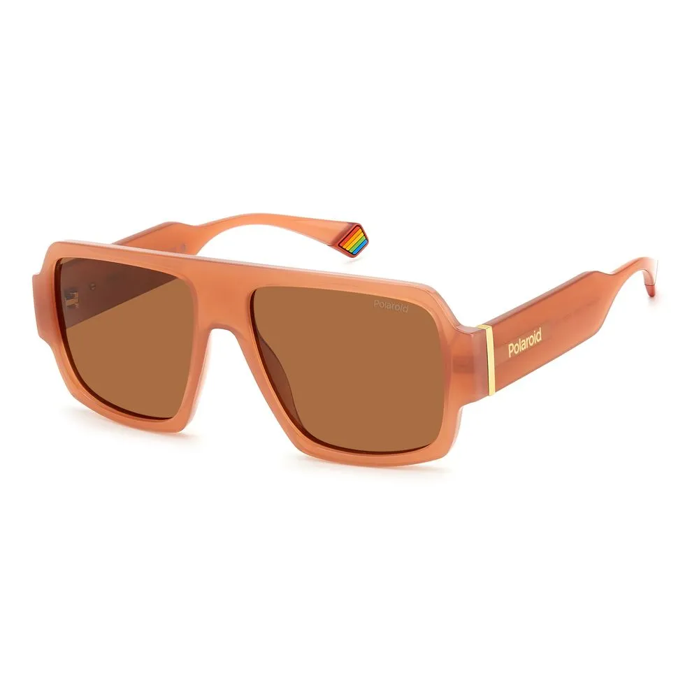 Polaroid Unisex Beige Resin Sunglasses