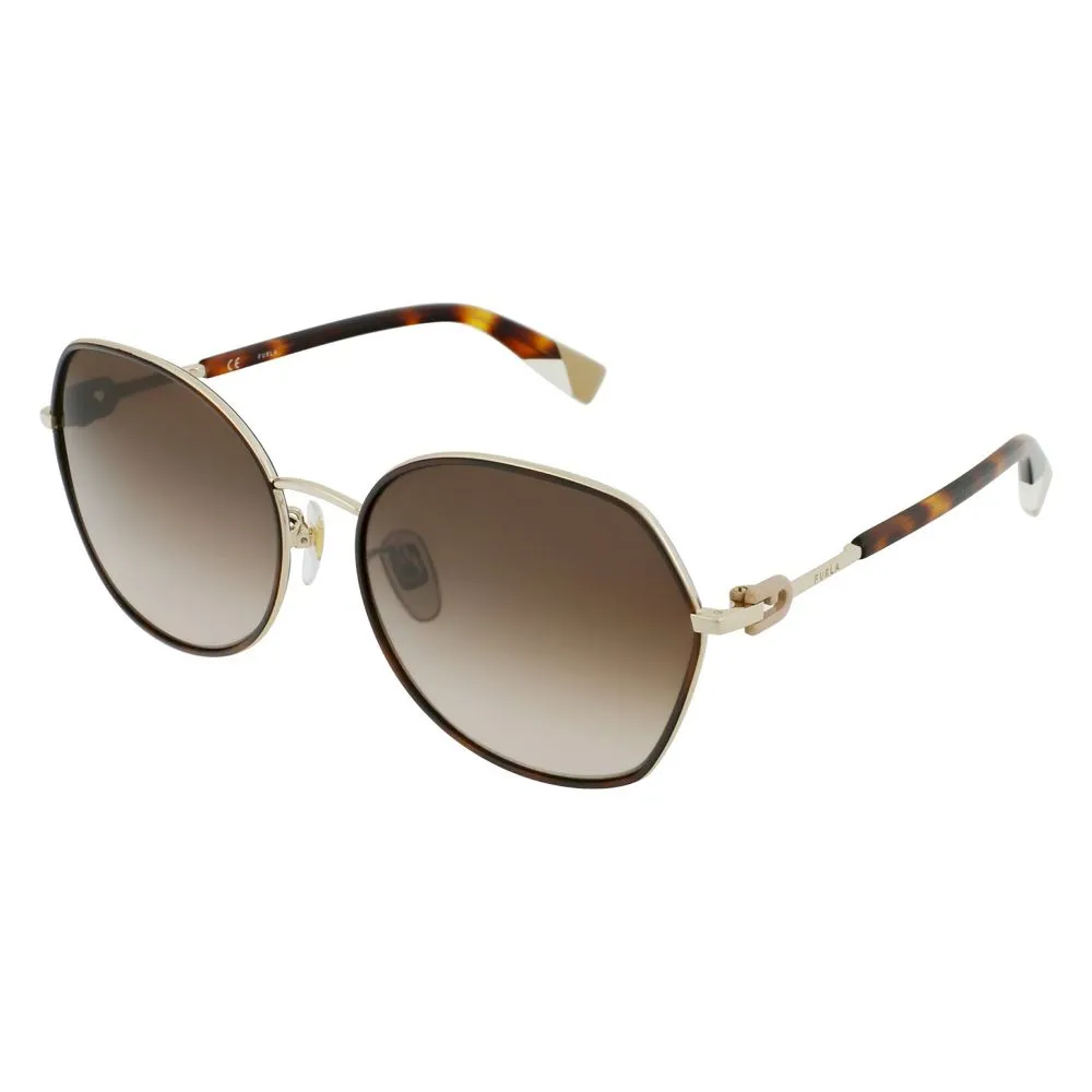 Furla Women's Brown Metal Sunglasses