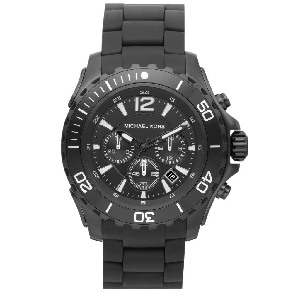 Michael Kors Men's Black Rubber Watch