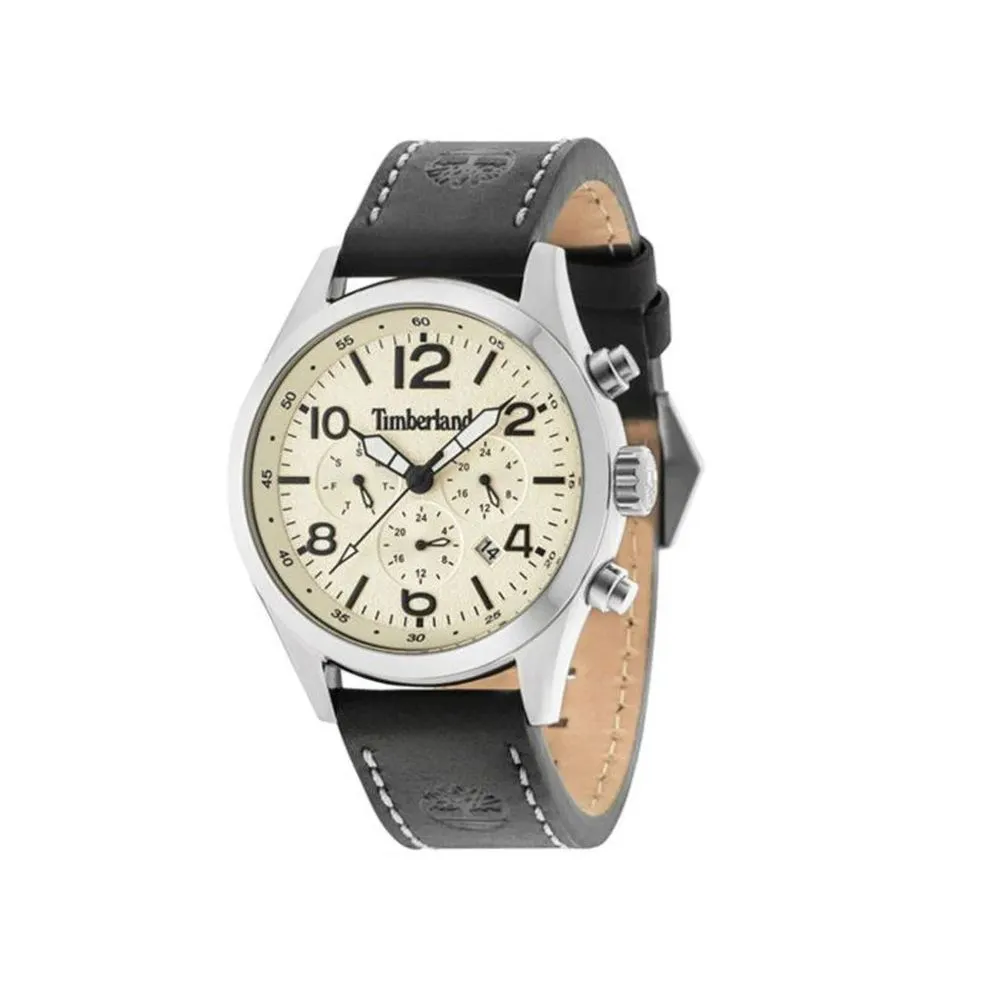 Timberland Men's Black Leather Watch