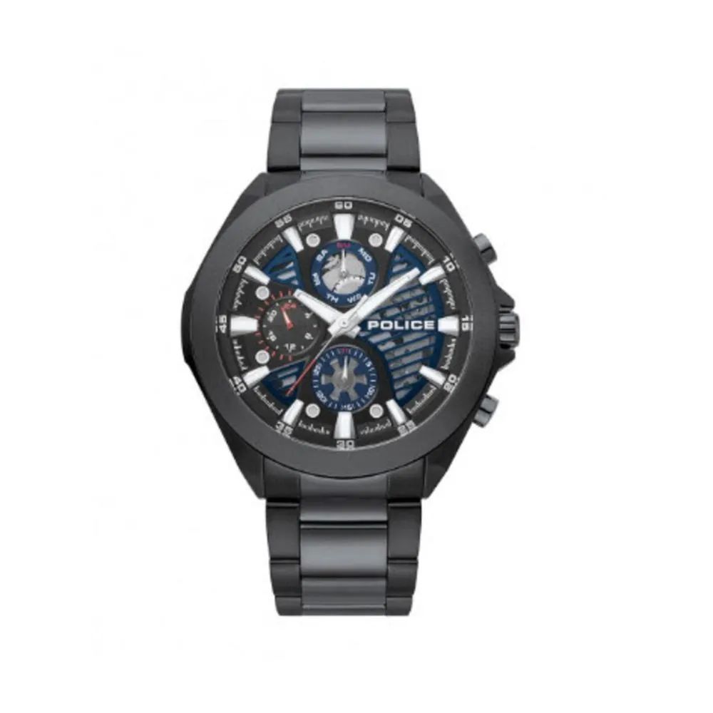 Police Men's Black Steel Watch