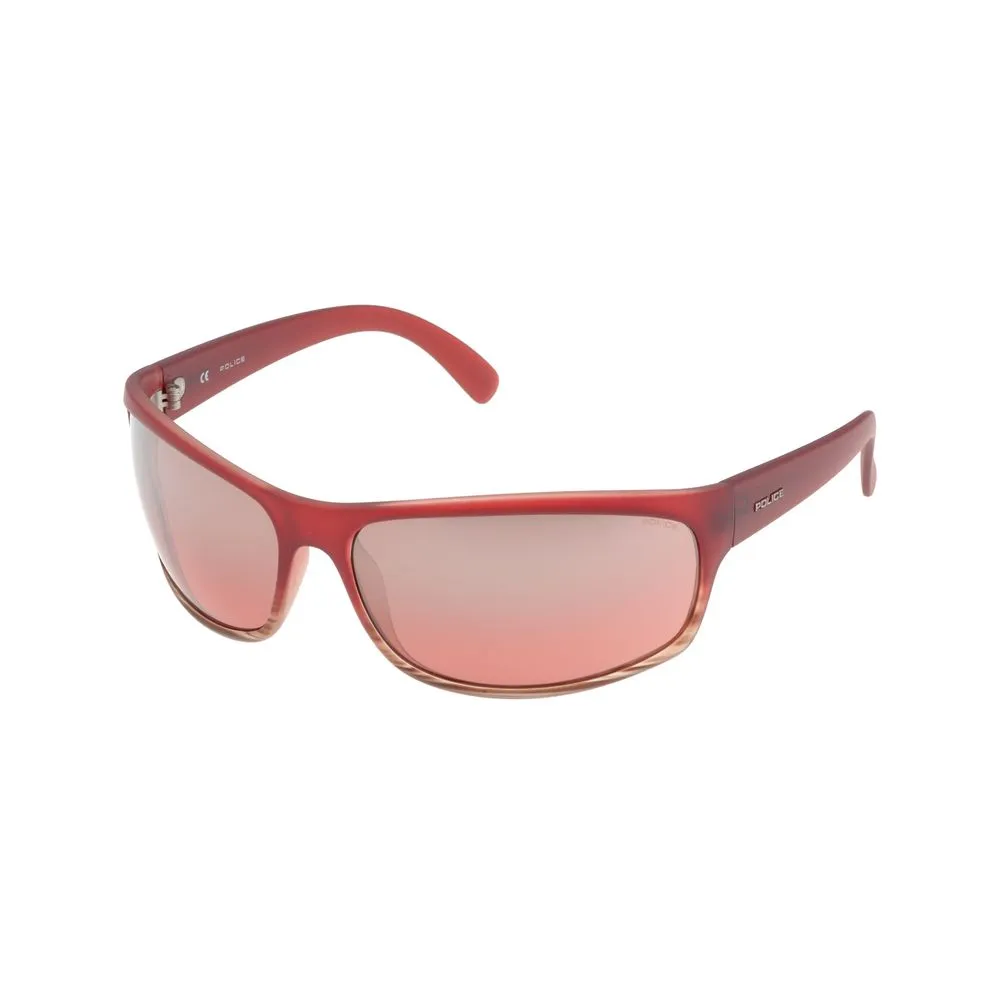 Police Unisex Red Injected Sunglasses