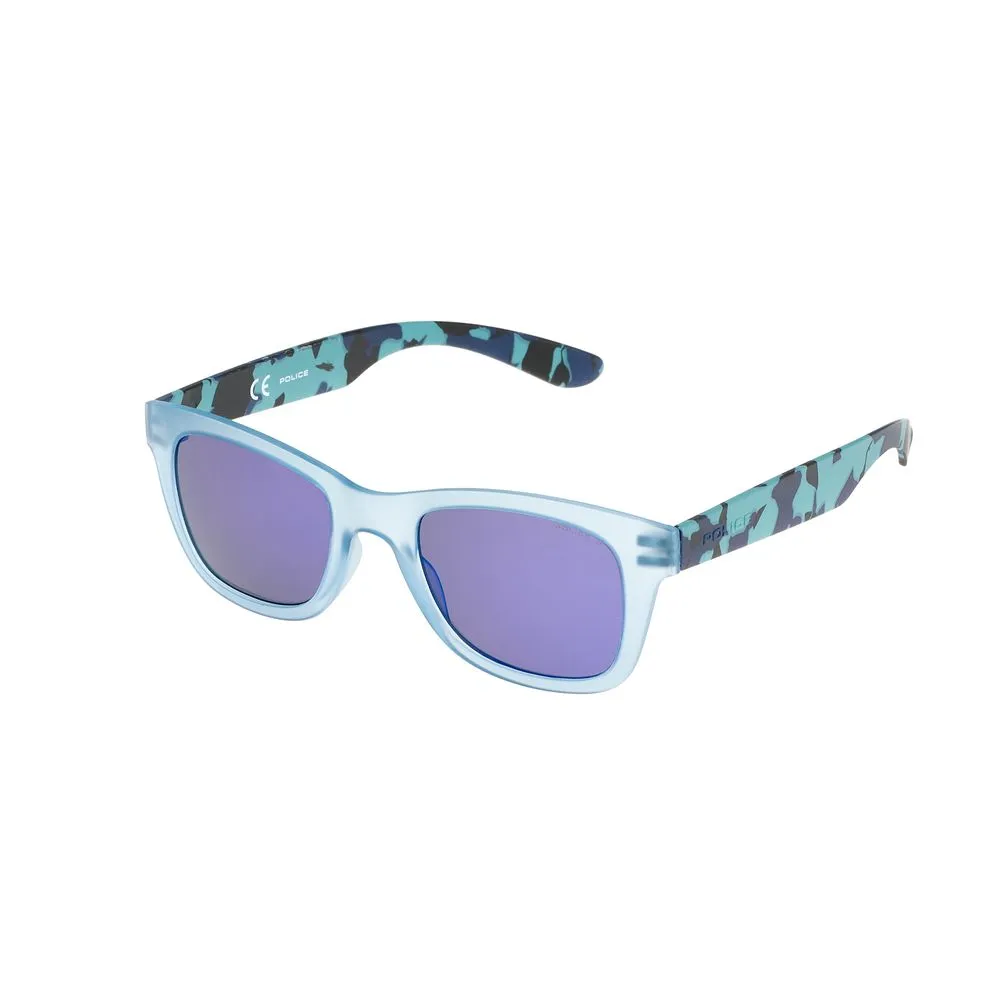 Police Men's Blue Injected Sunglasses