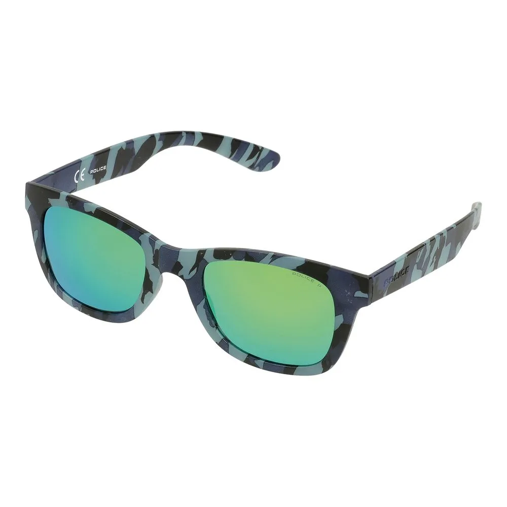 Police Men's Blue Injected Sunglasses