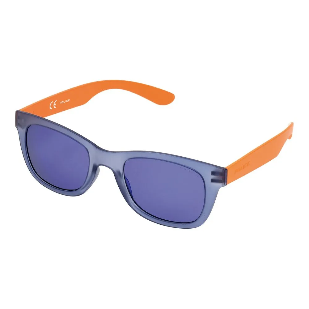 Police Men's Blue Injected Sunglasses