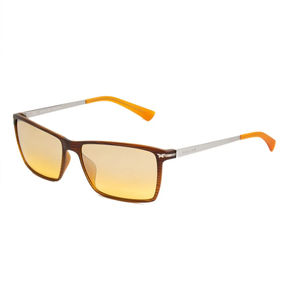 Police Men's Brown Injected Sunglasses