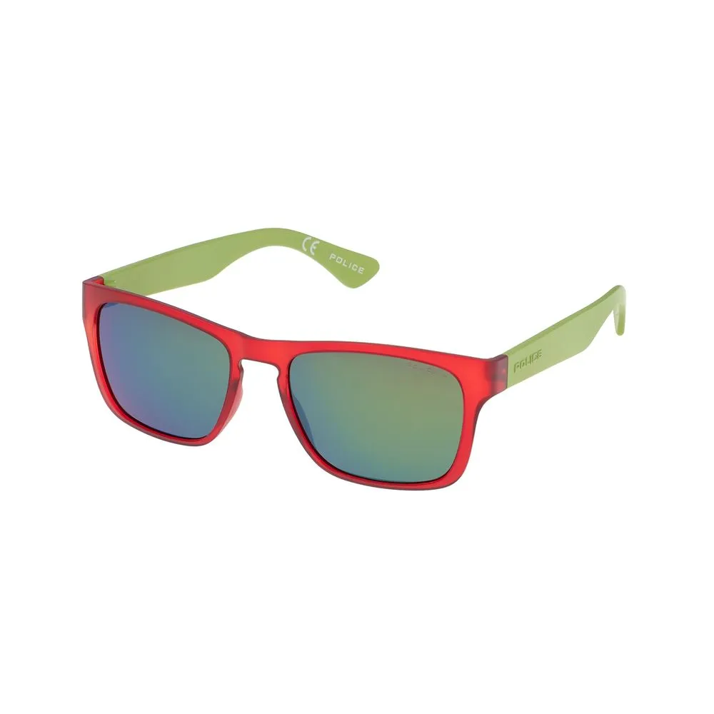 Police Unisex Red Injected Sunglasses