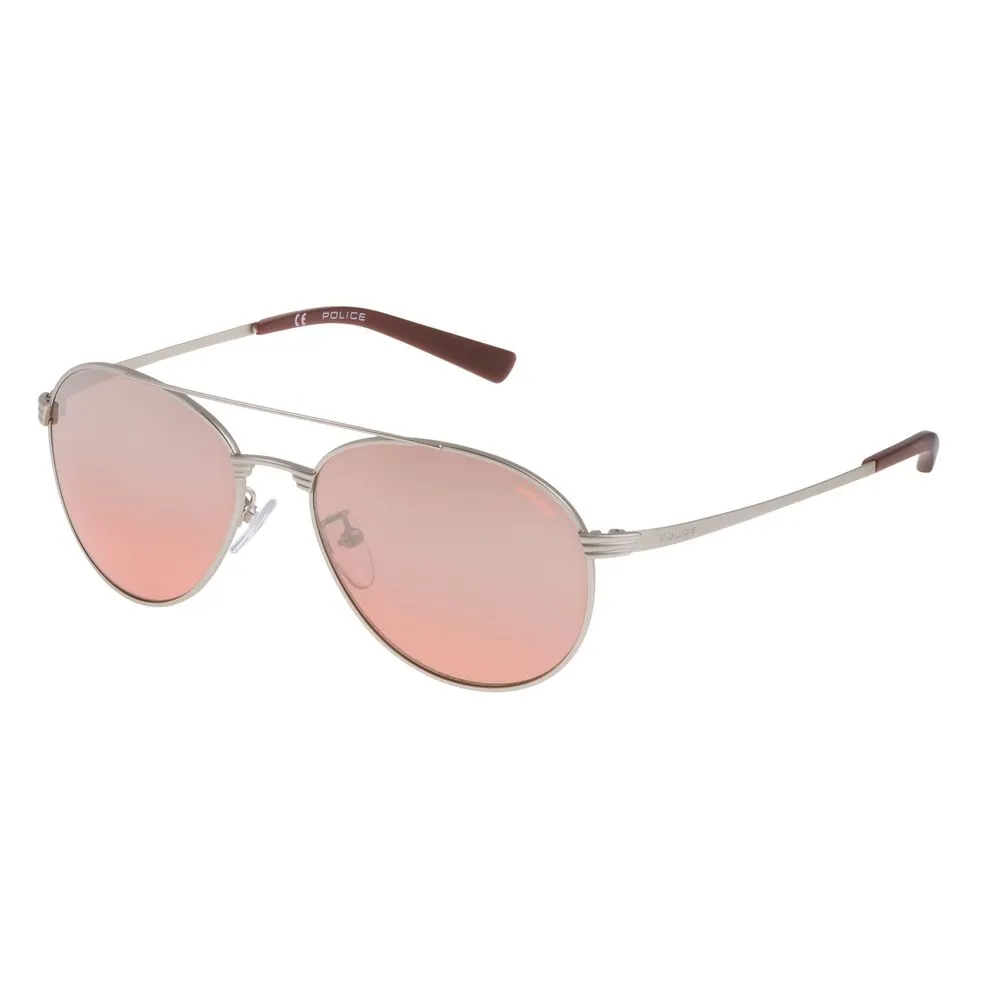 Police Men's Gray Metal Sunglasses