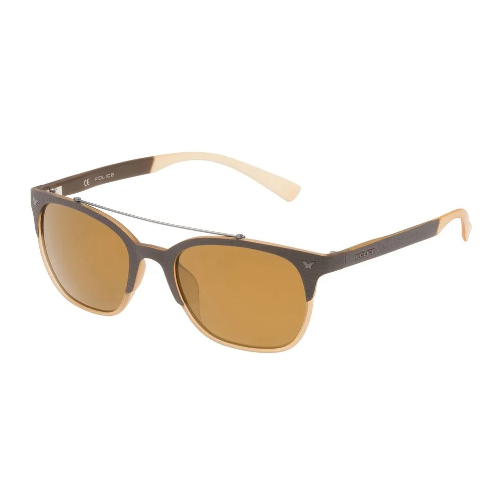 Police Unisex Brown Injected Sunglasses